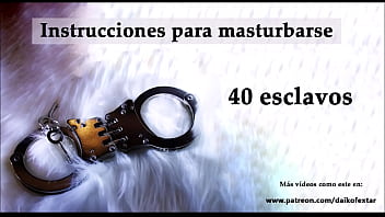 They are going to sell you as a submissive slave. Instructions to masturbate Spanish voice.