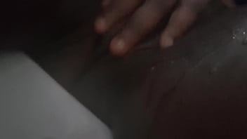 Nana rubs her fat black pussy at home till she squirts, pees and fartss