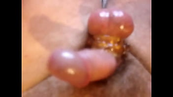 playing with myself with lots of cockrings and big cumshot in slow motion