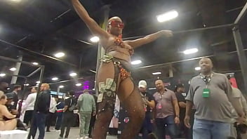 ebony dancer gives me a body tour at convention