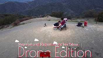 Drone Caught Real Outdoor Fucking Stepmom and Stepson FUNNY