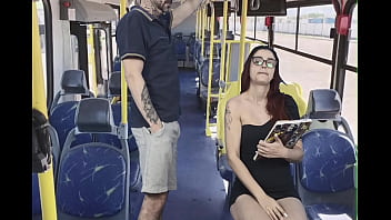 I pushed a young student on the bus and ended up cumming on her tits!